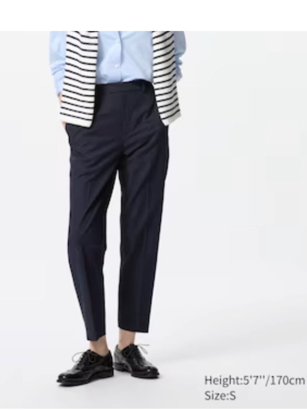UNIQLO Women's Smart Ankle Pants (2-Way Stretch) Black Size Small